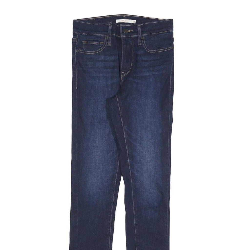 LEVI'S Womens Jeans Blue Slim Skinny Denim Medium W26 L32 Zip Cotton Blend
