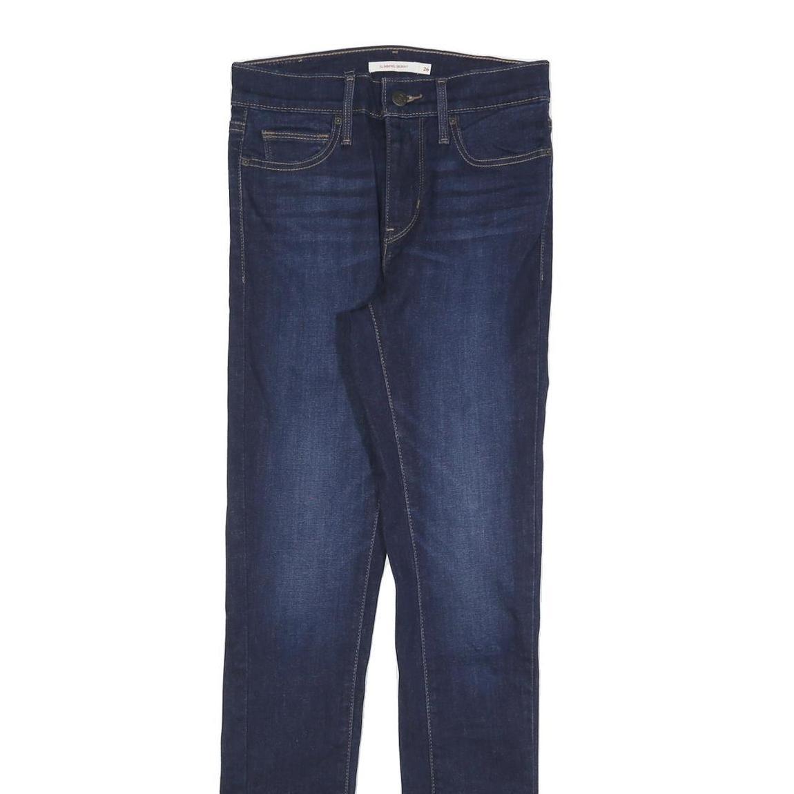 LEVI'S Womens Jeans Blue Slim Skinny Denim Medium W26 L32 Zip Cotton Blend