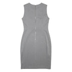 CALVIN KLEIN Womens Grey Sleeveless Sheath Woven Dress Size S Elegant Workwear