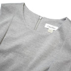 CALVIN KLEIN Womens Grey Sleeveless Sheath Woven Dress Size S Elegant Workwear