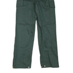 ITEX Mens Cotton Blend Green Relaxed Cargo Trousers W30 L30 Zippered Leg