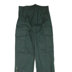 ITEX Mens Cotton Blend Green Relaxed Cargo Trousers W30 L30 Zippered Leg