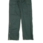 ITEX Mens Cotton Blend Green Relaxed Cargo Trousers W30 L30 Zippered Leg