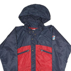 PACIFIC SPORT Mens Navy & Red Zip Jacket L Polyester Colourblock Hooded Outdoor