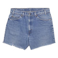 LEVI'S Womens Denim Blue Casual Cut-Off Shorts M W32 Frayed Hem Classic Fit