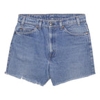 LEVI'S Womens Denim Blue Casual Cut-Off Shorts M W32 Frayed Hem Classic Fit