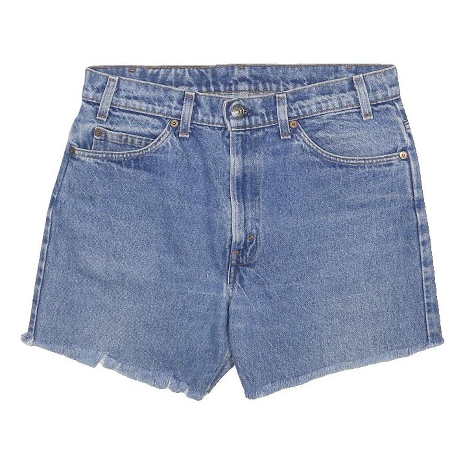 LEVI'S Womens Denim Blue Casual Cut-Off Shorts M W32 Frayed Hem Classic Fit
