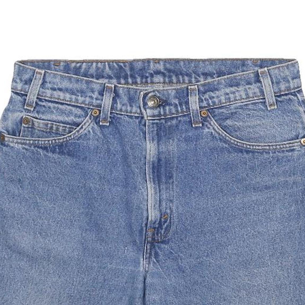 LEVI'S Womens Denim Blue Casual Cut-Off Shorts M W32 Frayed Hem Classic Fit