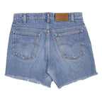 LEVI'S Womens Denim Blue Casual Cut-Off Shorts M W32 Frayed Hem Classic Fit