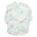 Womens Printed Blouse Blue 3/4 Sleeve Crazy Pattern XL