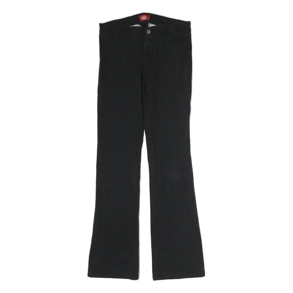 DICKIES Mens Cotton Black Slim Tapered Trousers W28 L30 Workwear Style