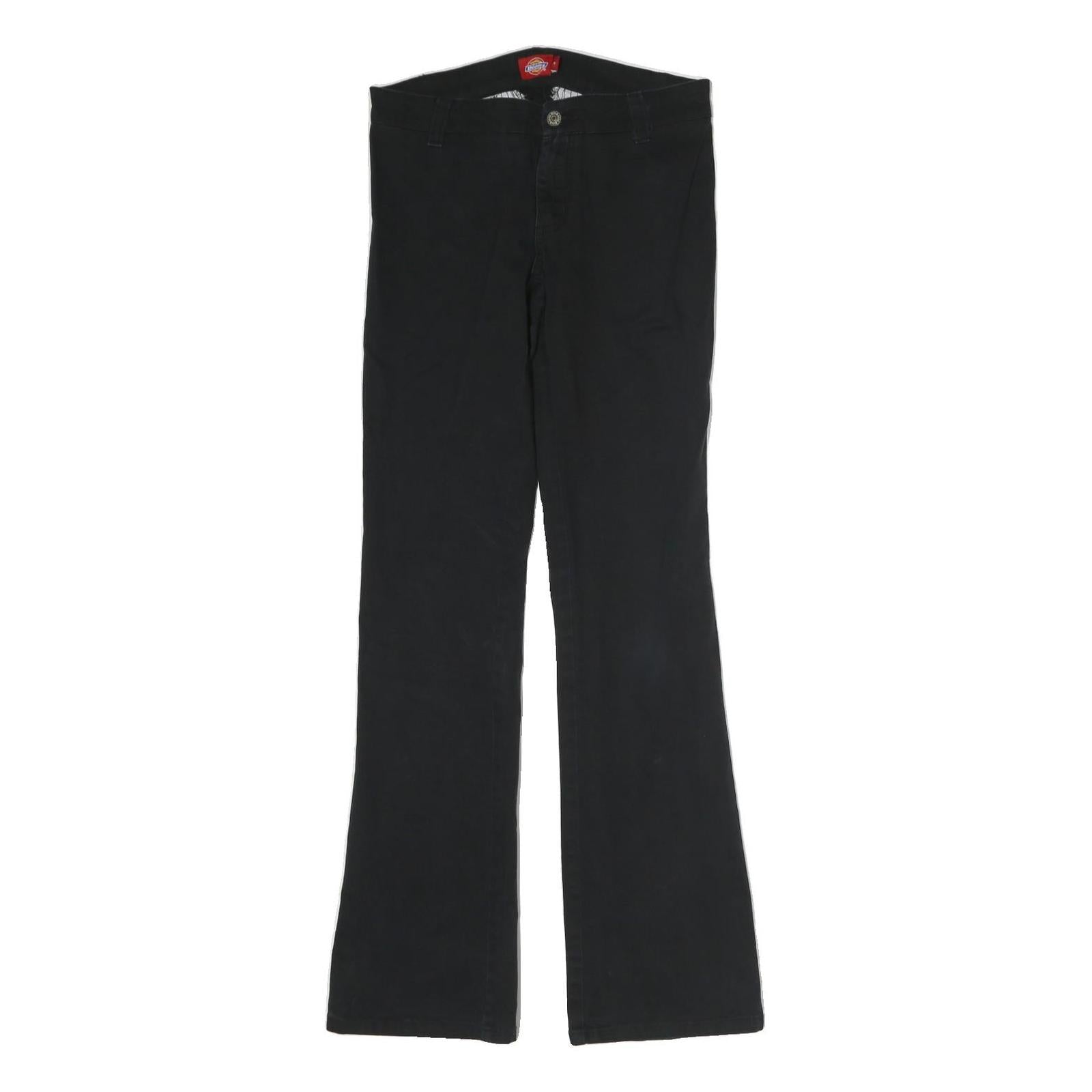 DICKIES Mens Cotton Black Slim Tapered Trousers W28 L30 Workwear Style
