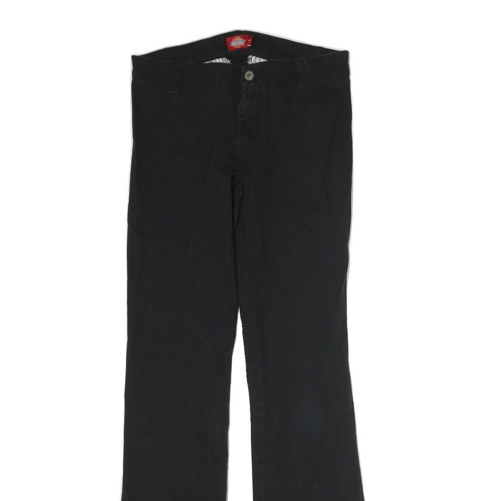 DICKIES Mens Cotton Black Slim Tapered Trousers W28 L30 Workwear Style