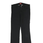 DICKIES Mens Cotton Black Slim Tapered Trousers W28 L30 Workwear Style