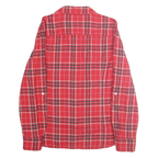 TOMMY HILFIGER Womens Red Plaid Cotton Shirt M Checked Button Down