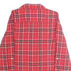 TOMMY HILFIGER Womens Red Plaid Cotton Shirt M Checked Button Down