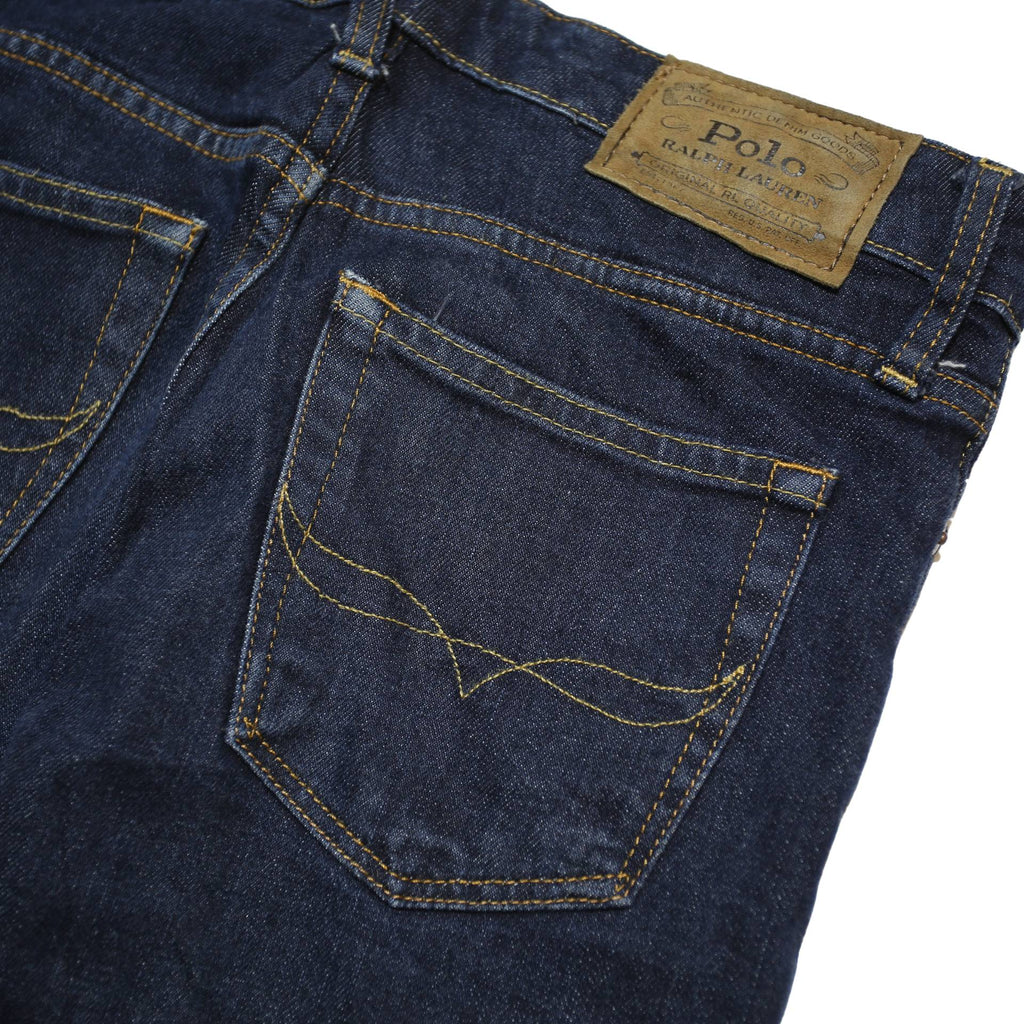 POLO RALPH LAUREN Boys Slim Blue Denim Jeans W27 L27 Zip Cotton Blend Stylish