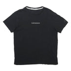 CALVIN KLEIN JEANS Mens Black Graphic T-Shirt M Short Sleeve Crew Neck Logo