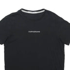 CALVIN KLEIN JEANS Mens Black Graphic T-Shirt M Short Sleeve Crew Neck Logo