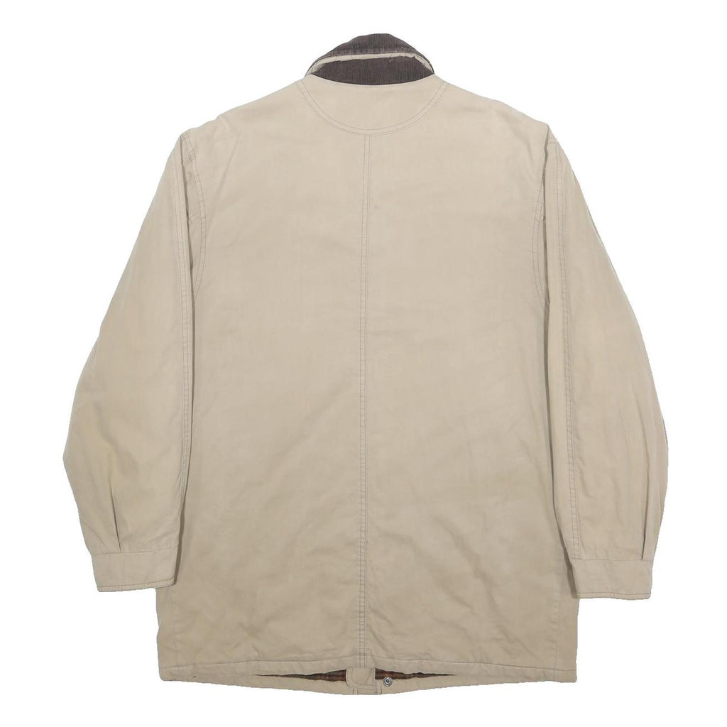 YVES SAINT LAURENT Mens Beige & Brown Classic Cotton Jacket XL Button Corduroy