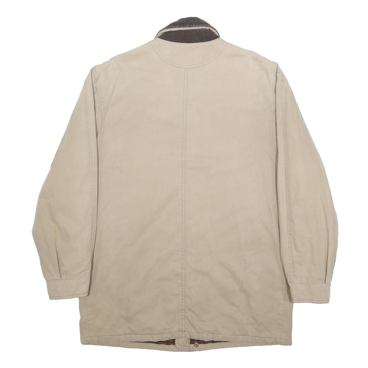 YVES SAINT LAURENT Mens Beige & Brown Classic Cotton Jacket XL Button Corduroy