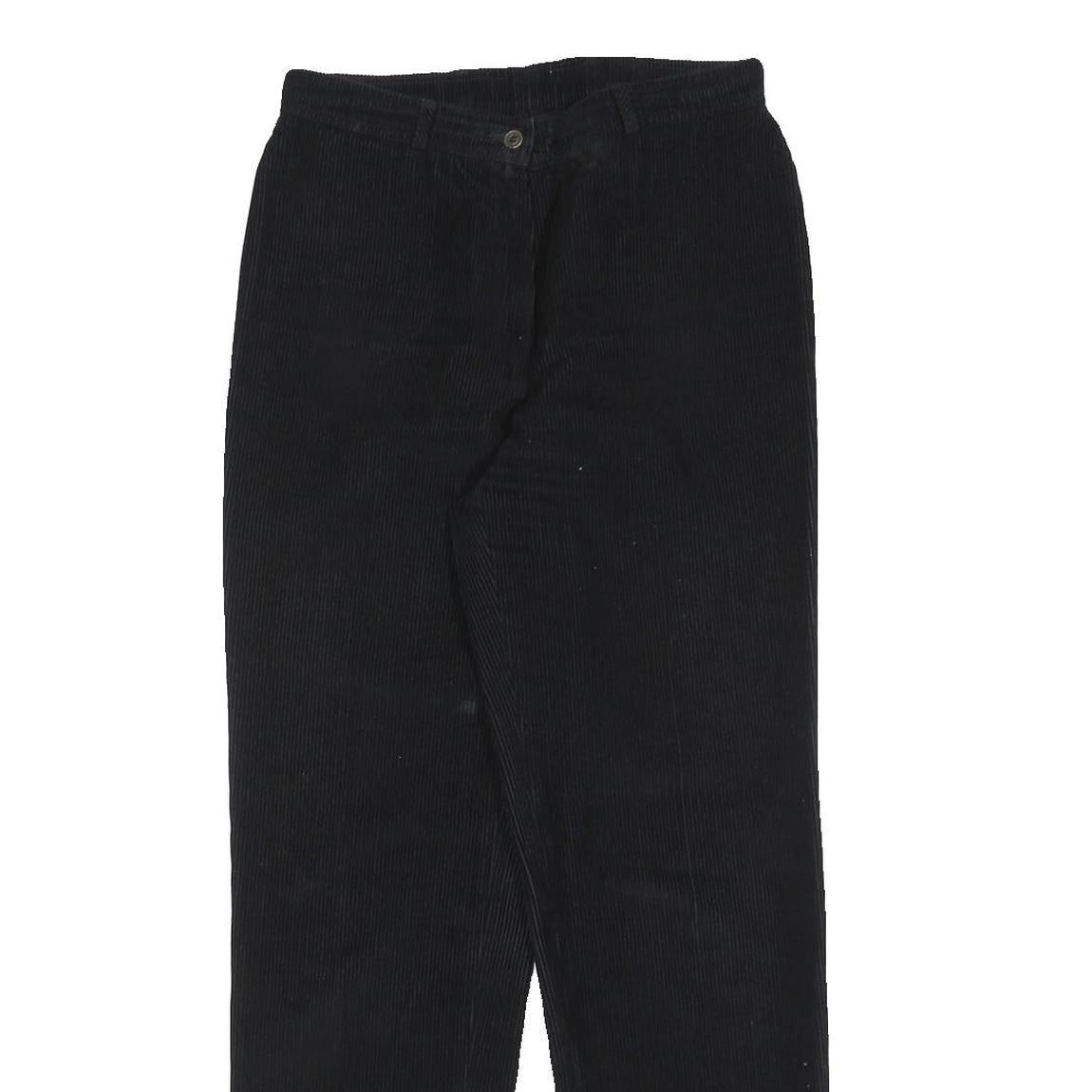 LE PAINTY Womens Cotton Blend Black Regular Straight Trousers W27 L30 Stylish