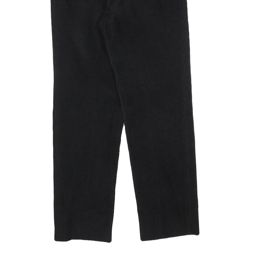LE PAINTY Womens Cotton Blend Black Regular Straight Trousers W27 L30 Stylish