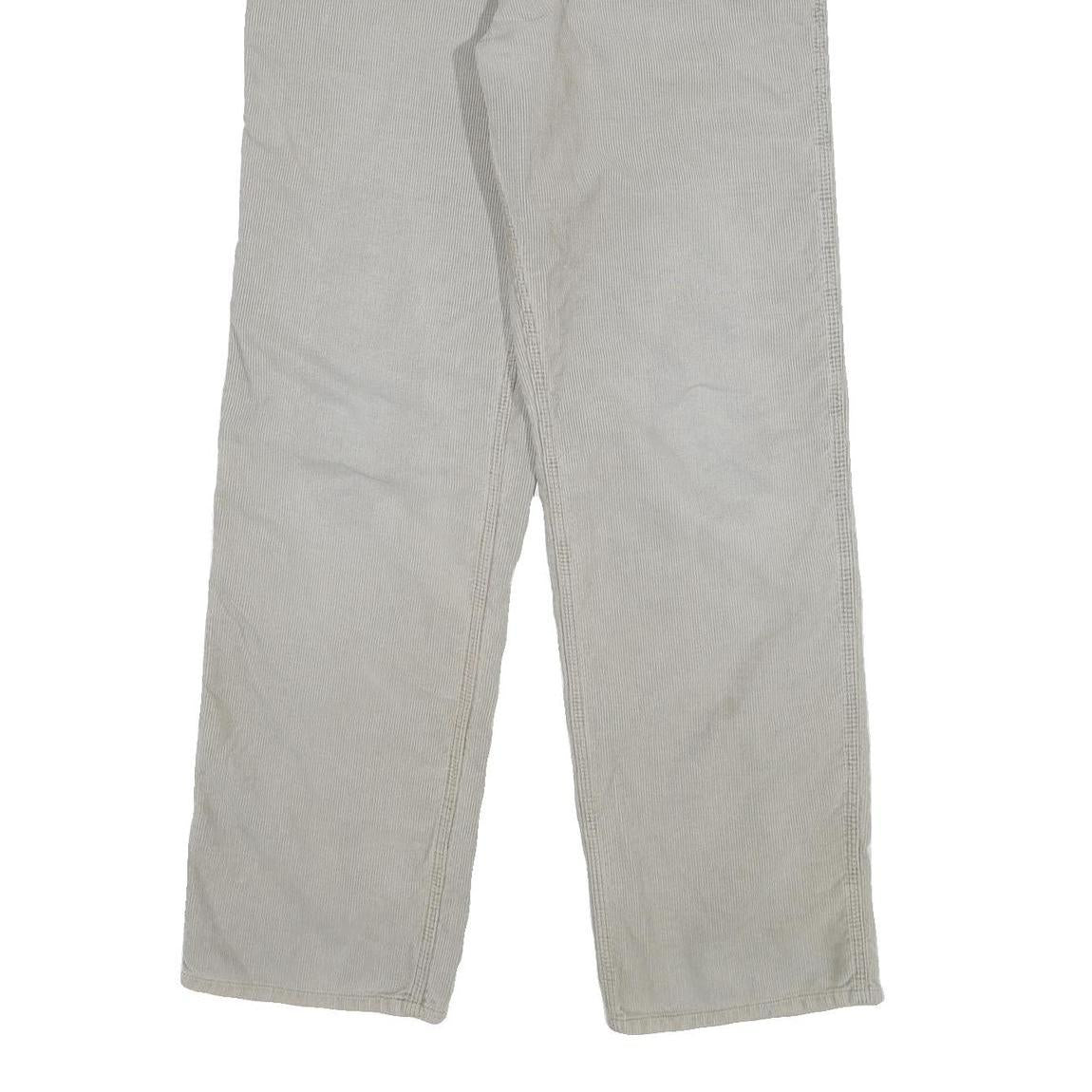 CARHARTT Mens Regular Beige Cotton Blend Zip Trousers W32 L32 Workwear Casual