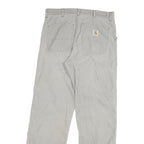 CARHARTT Mens Regular Beige Cotton Blend Zip Trousers W32 L32 Workwear Casual