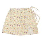 FASHION UNION Womens Yellow Floral Mini Skirt Polyester Blend UK 10 Summer