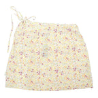 FASHION UNION Womens Yellow Floral Mini Skirt Polyester Blend UK 10 Summer
