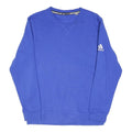 ADIDAS Mens Blue Cotton Blend Crew Neck M Logo Sleeve Sweatshirt Pullover