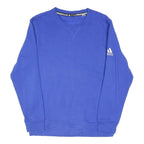 ADIDAS Mens Blue Cotton Blend Crew Neck M Logo Sleeve Sweatshirt Pullover