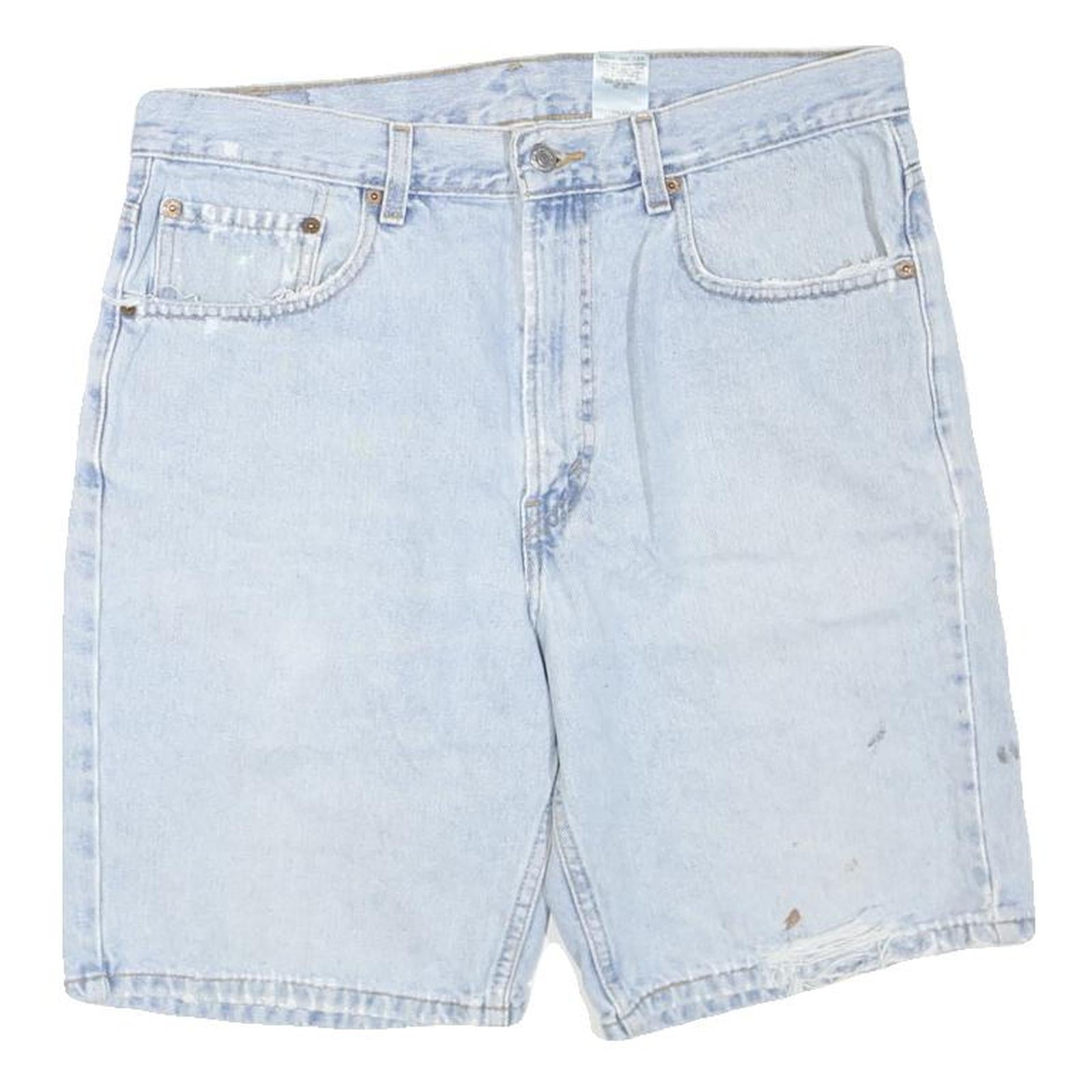 LEVIS Womens Shorts Blue Denim Casual M W34 Classic Fit Pockets