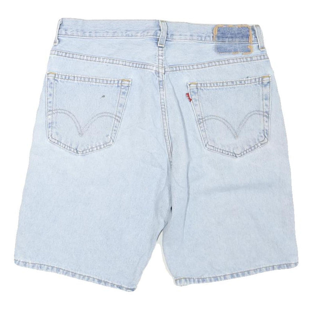 LEVIS Womens Shorts Blue Denim Casual M W34 Classic Fit Pockets