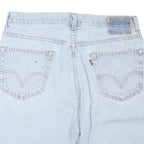 LEVIS Womens Shorts Blue Denim Casual M W34 Classic Fit Pockets