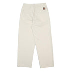 SANTA CRUZ Womens Cotton White Relaxed Straight Trousers W26 L25 Casual Wear