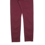 CARHARTT Mens Cotton Blend Burgundy Slim Skinny Trousers W31 L32 Casual Workwear