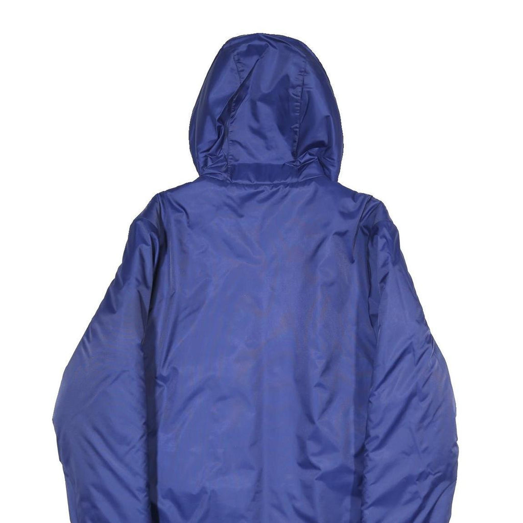 ADIDAS Mens Blue Visam Sport Nylon Zip Up Hooded Jacket S Athletic Plain