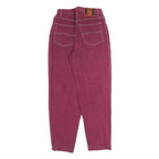 BUS STOP Womens Jeans Red Regular Straight Denim W25 L26 Cotton Blend Zip