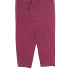 BUS STOP Womens Jeans Red Regular Straight Denim W25 L26 Cotton Blend Zip