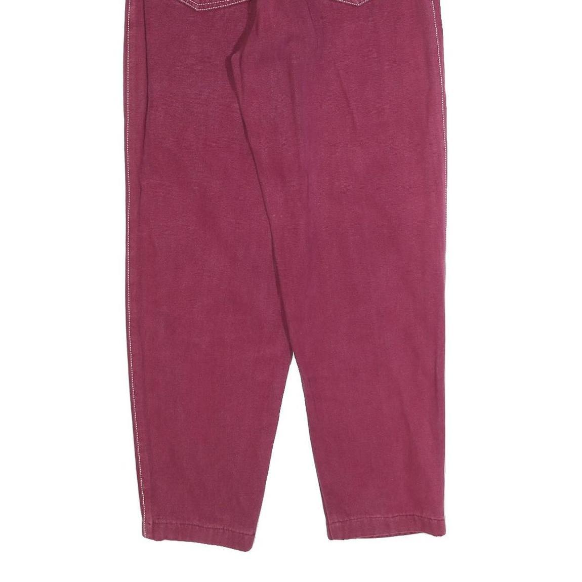 BUS STOP Womens Jeans Red Regular Straight Denim W25 L26 Cotton Blend Zip