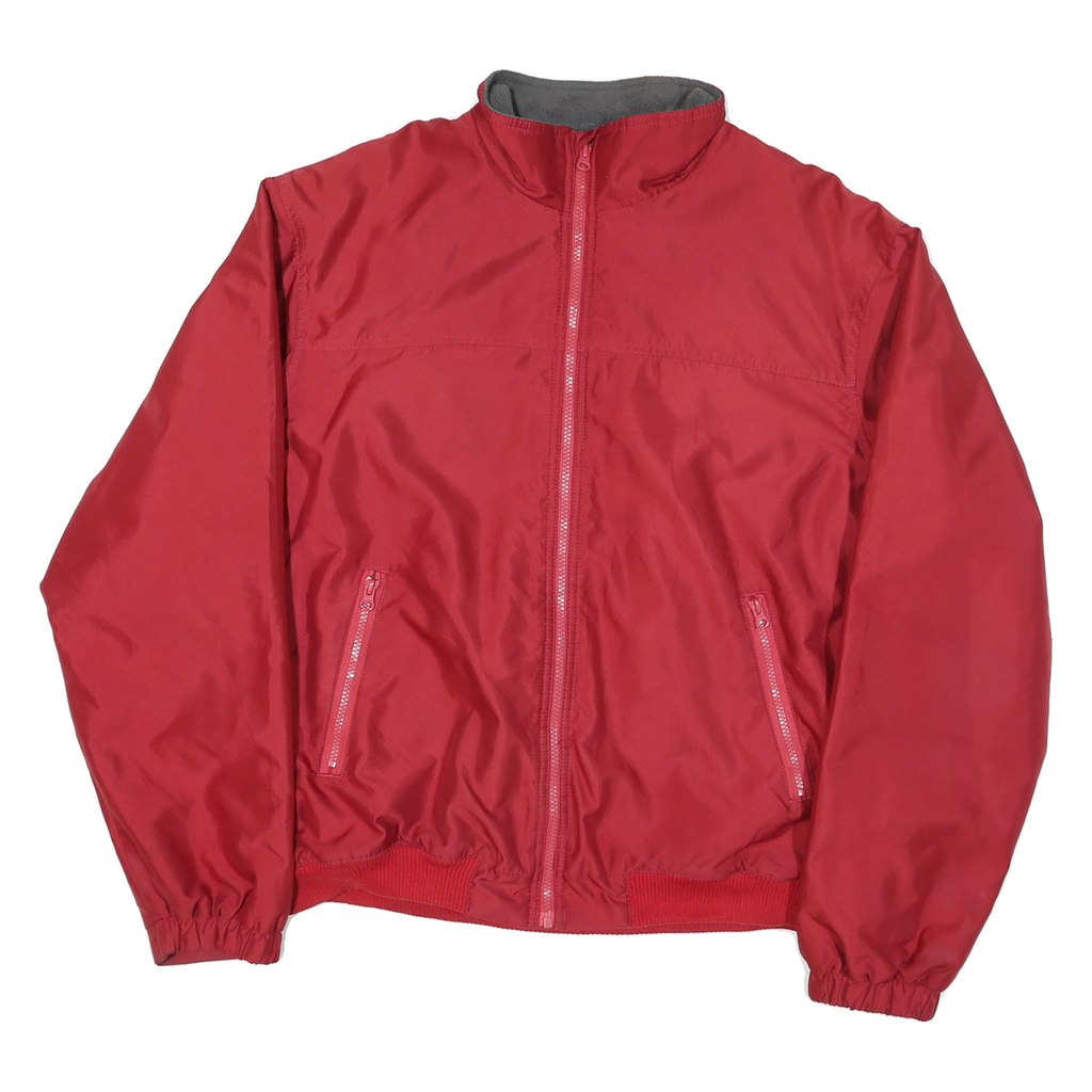 CHAPS Mens Red XL Polyester Blend Classic Regular Fit Zip Jacket Plain Pockets