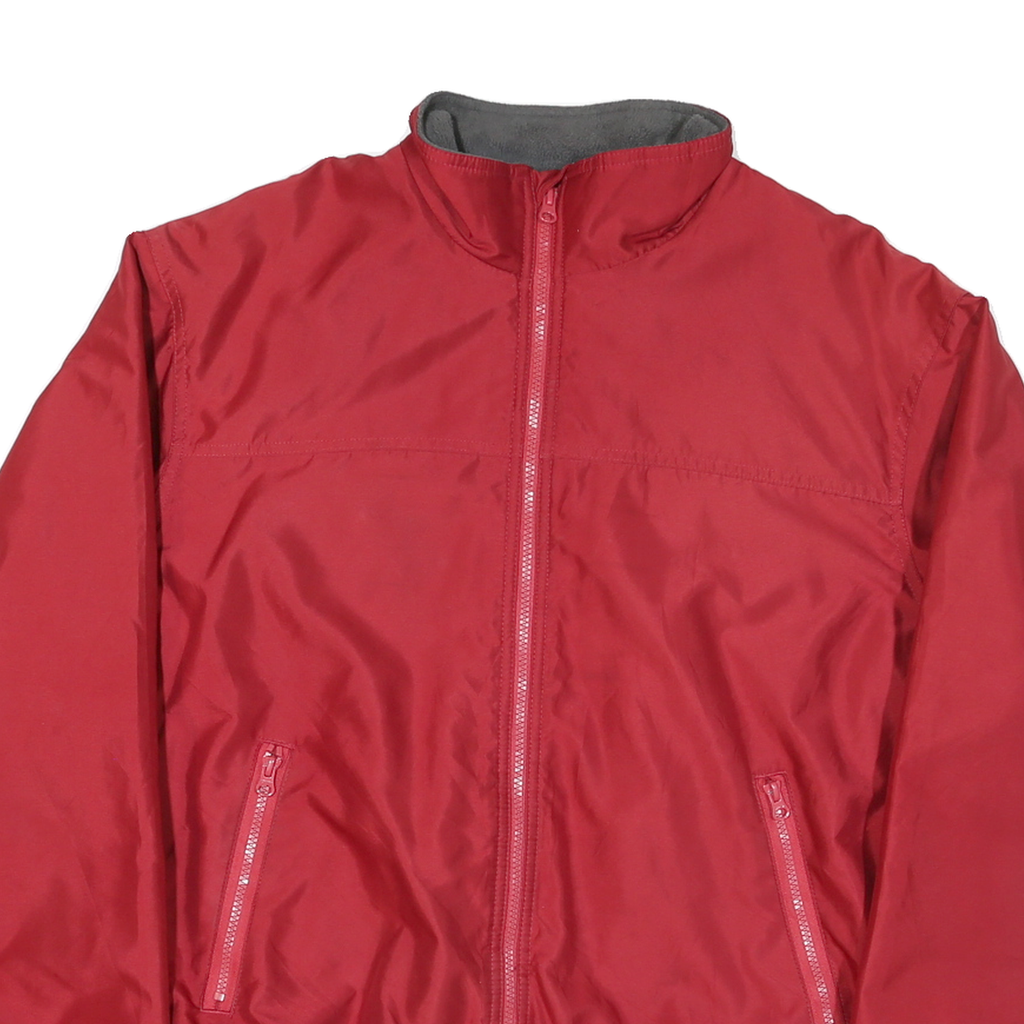 CHAPS Mens Red XL Polyester Blend Classic Regular Fit Zip Jacket Plain Pockets