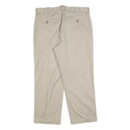 DOCKERS Mens Cotton Blend Beige Relaxed Straight Trousers W36 L27 Casual