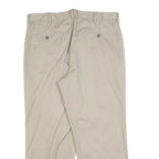 DOCKERS Mens Cotton Blend Beige Relaxed Straight Trousers W36 L27 Casual