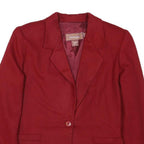JJOSTHINGTON Womens Red Wool Jacket UK 12 Button Closure Tailored Classic