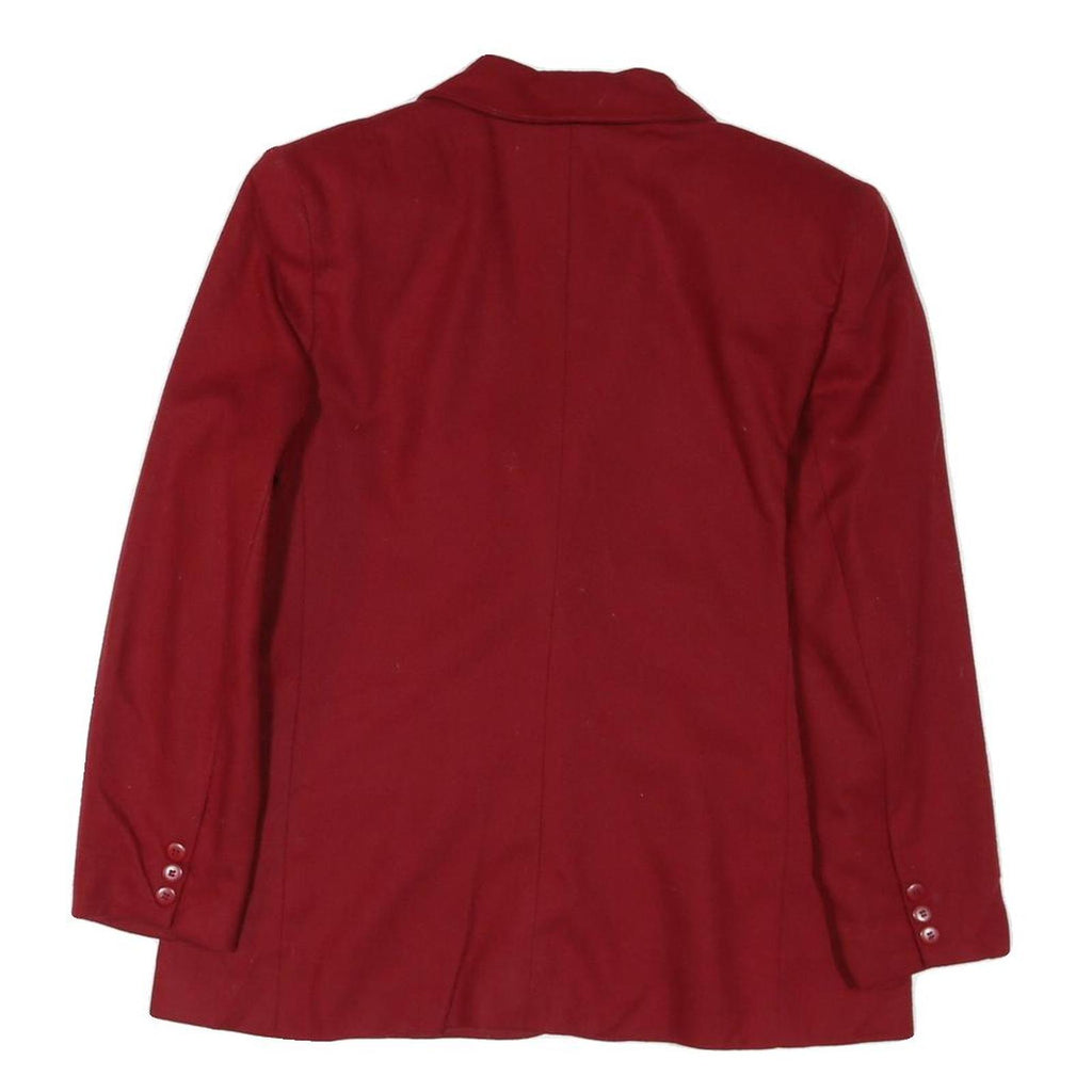 JJOSTHINGTON Womens Red Wool Jacket UK 12 Button Closure Tailored Classic