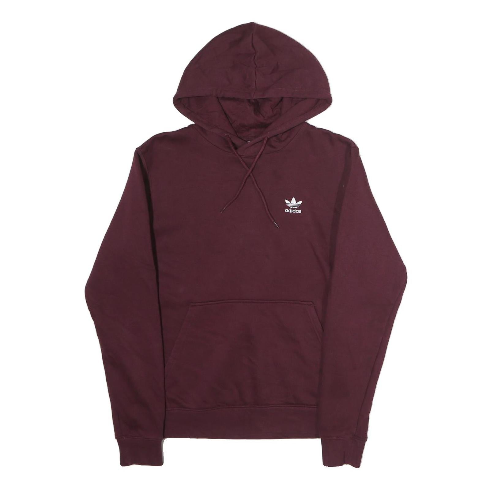 NIKE Mens Maroon Pullover Hoodie S Drawstring Hood Kangaroo Pocket Long Sleeve