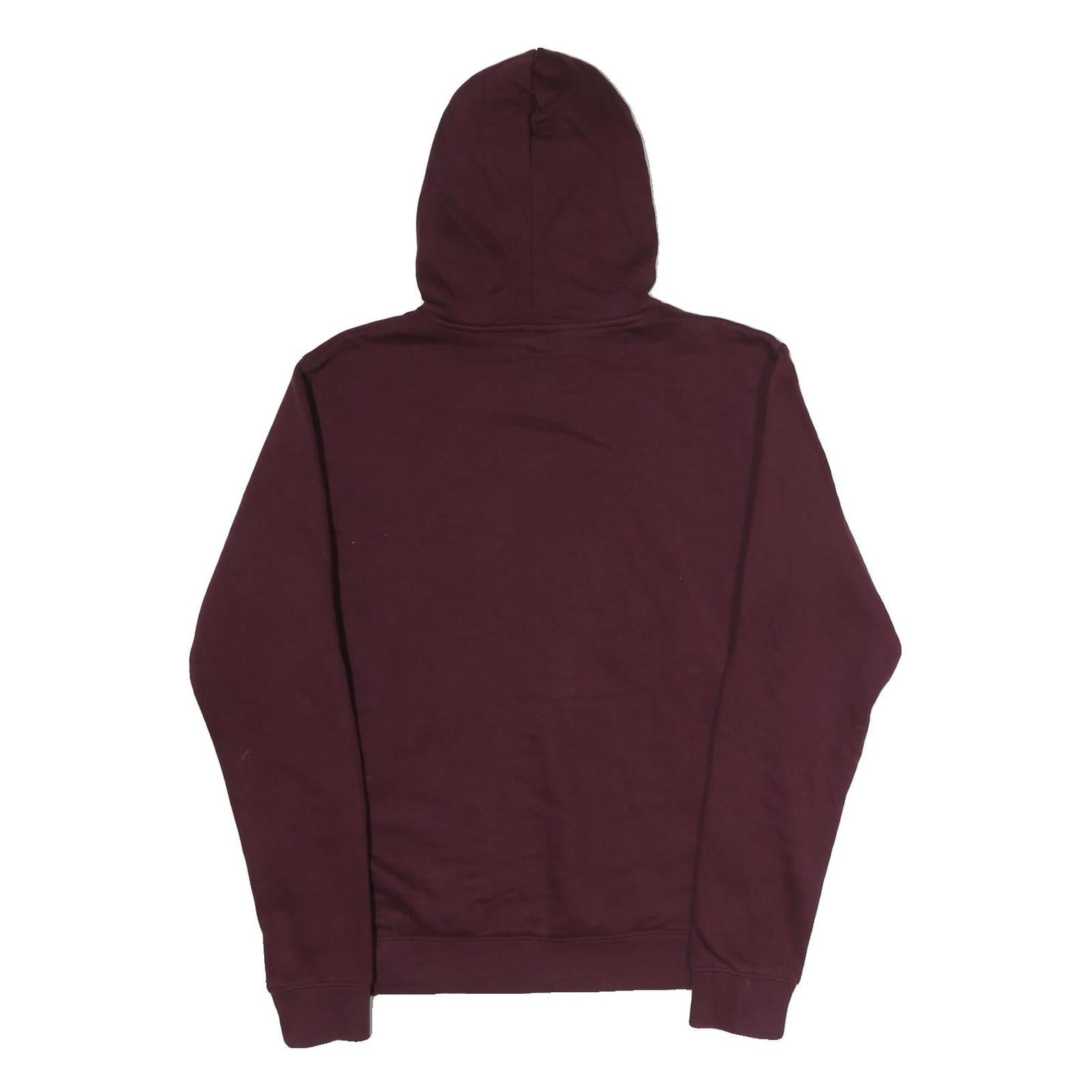 NIKE Mens Maroon Pullover Hoodie S Drawstring Hood Kangaroo Pocket Long Sleeve
